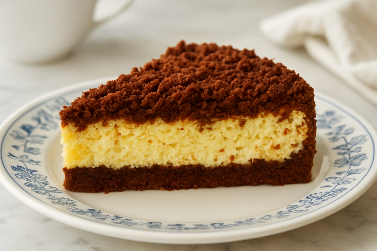 Шоколадно-творожный пирог с какао