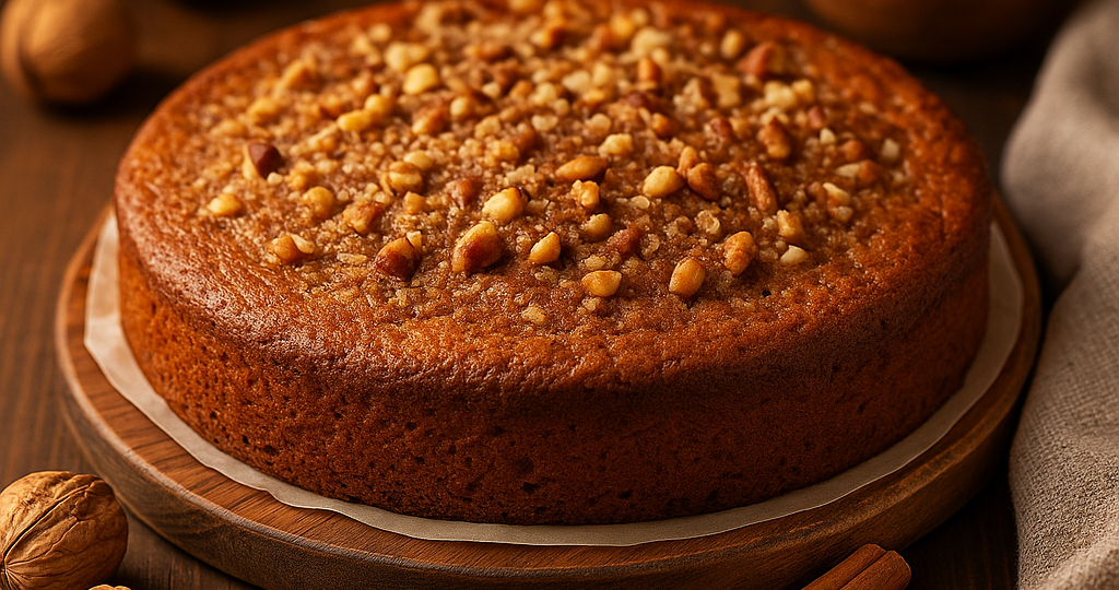 Ореховый пирог с корицей — вкус как из детства! Быстро просто и бюджетно!