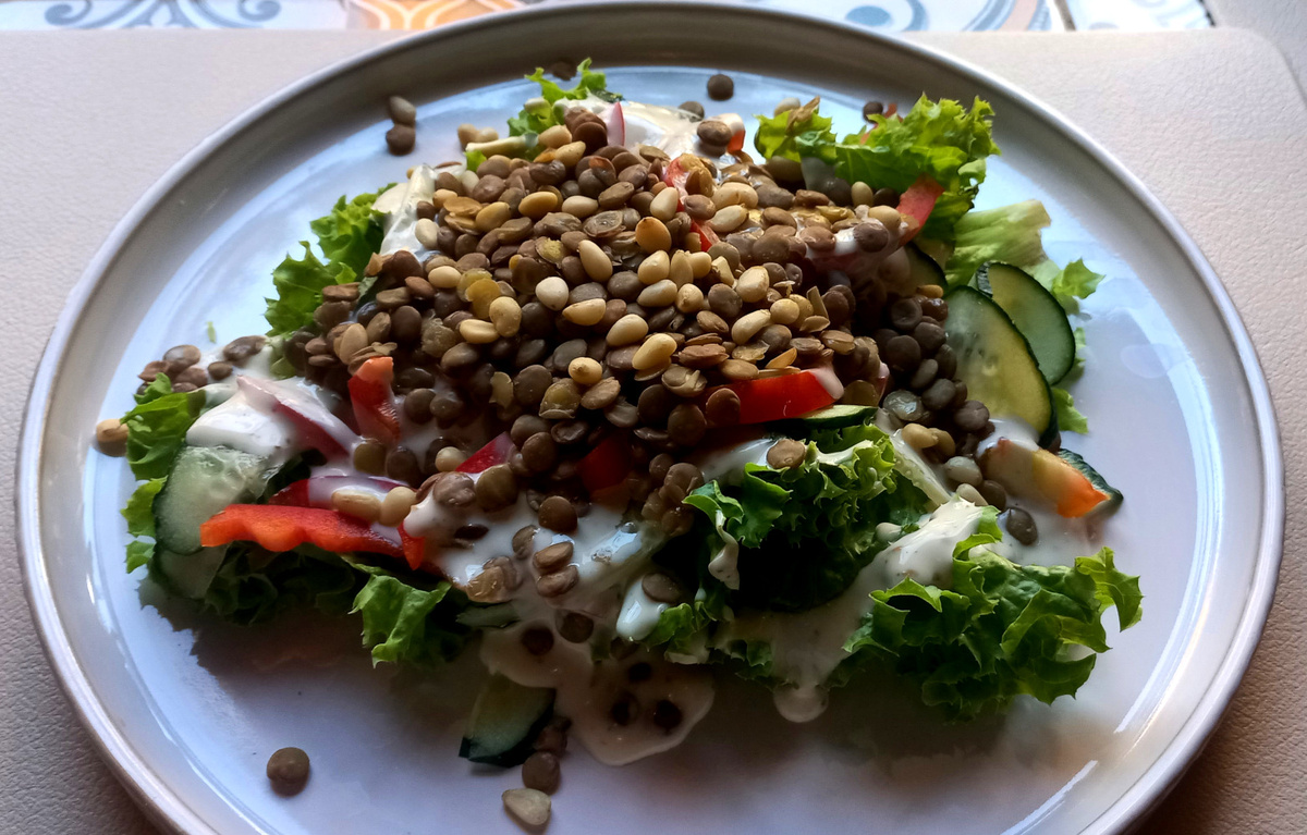 Дал салат. Индийский ресторан «Ganesha house»  в Донецке