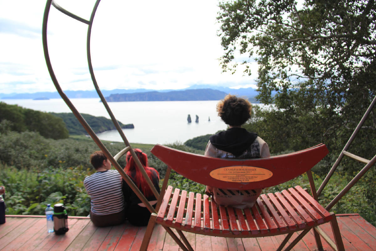 Скамейка влебленных.