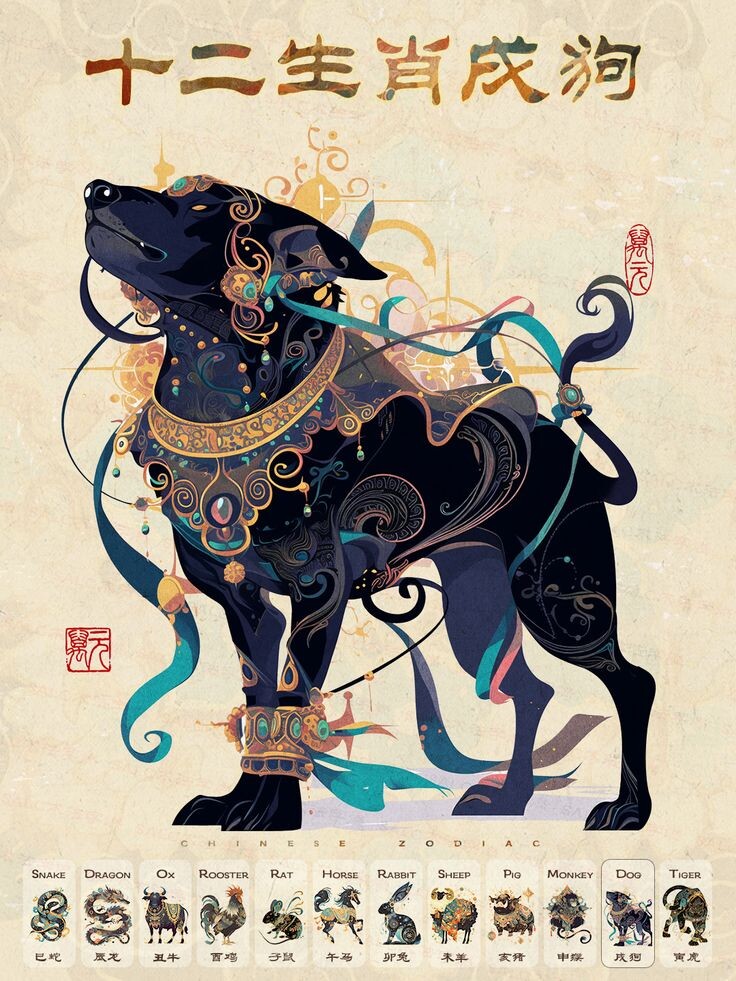 Октябрь 2025. месяц Огненной Собаки