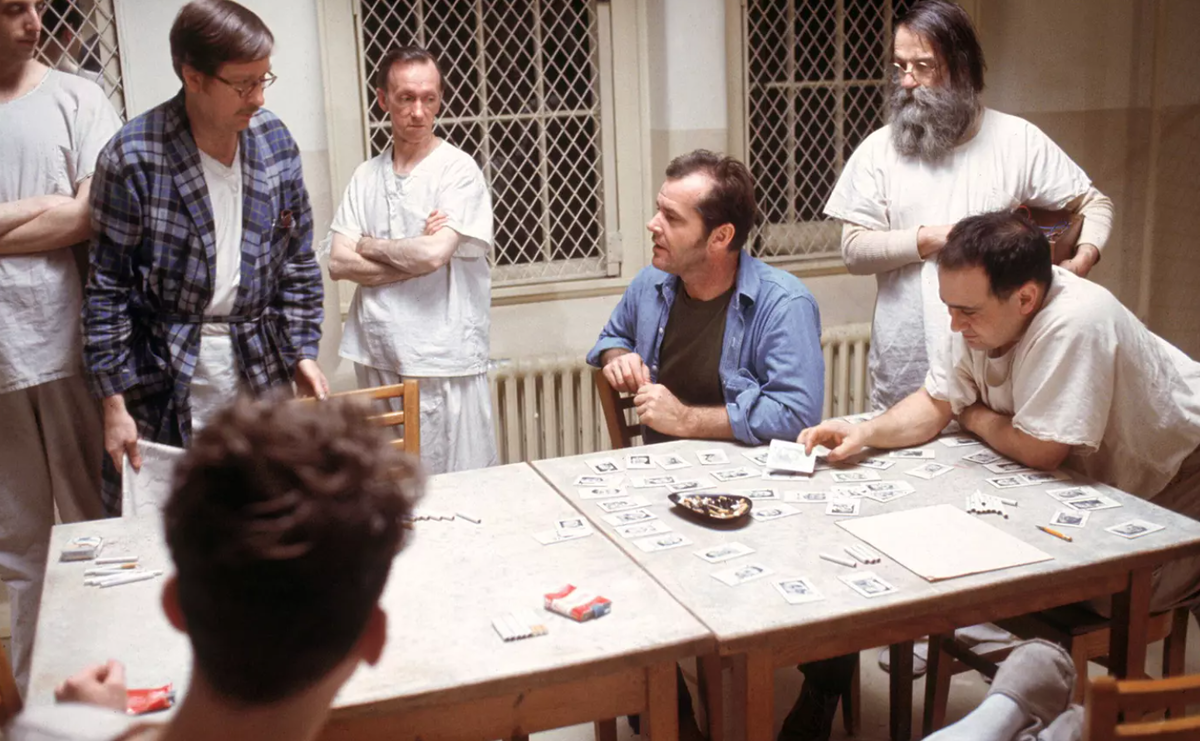 Кадр из фильма «Пролетая над гнездом кукушки»