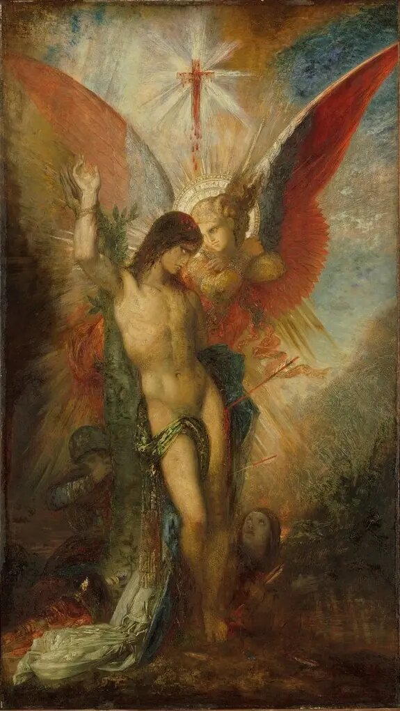 Святой Себастьян и Ангел. 1876 , 69.5×39.7 см