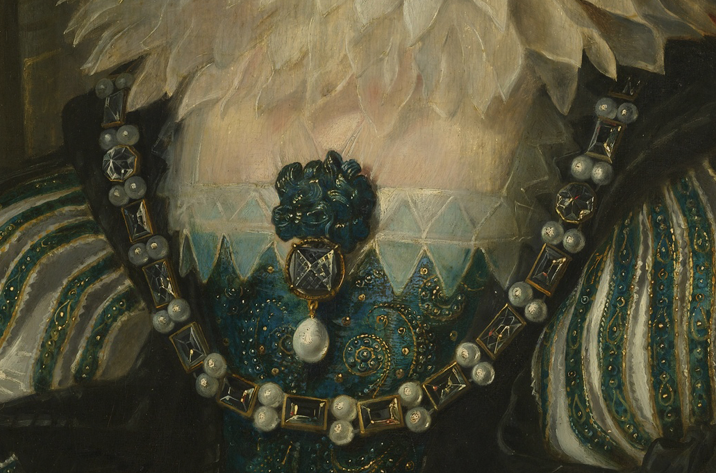 "Портрет Анны Австрийской", Питер Пауль Рубенс, 1625-26. (с) Из коллекции Боннефантенмузеума. Деталь.