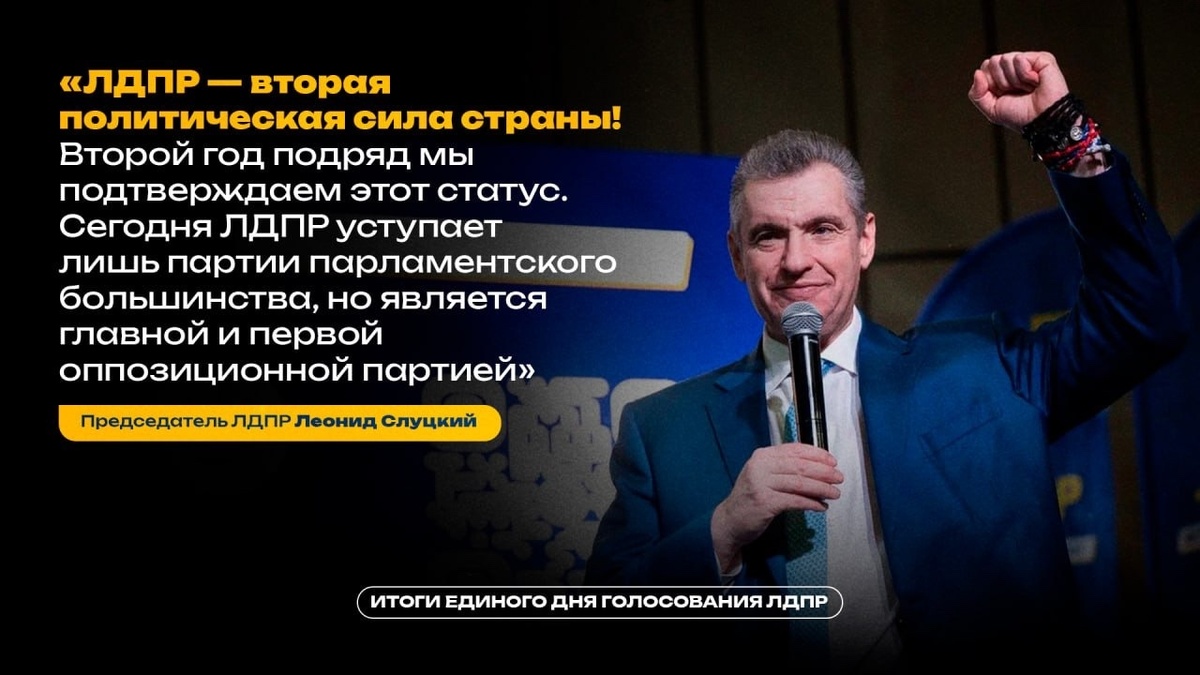 ЛДПР стала второй политической силой в стране!