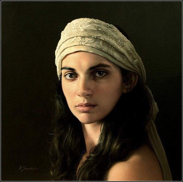 Портрет с белым шарфом — Алексис