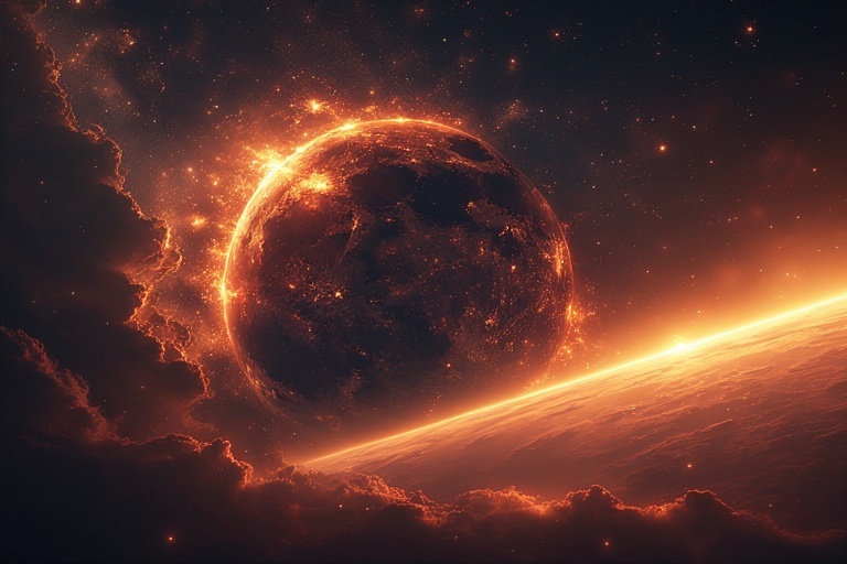 TOI-2109b — планета с самым коротким годом среди газовых гигантов (концепция художника)

