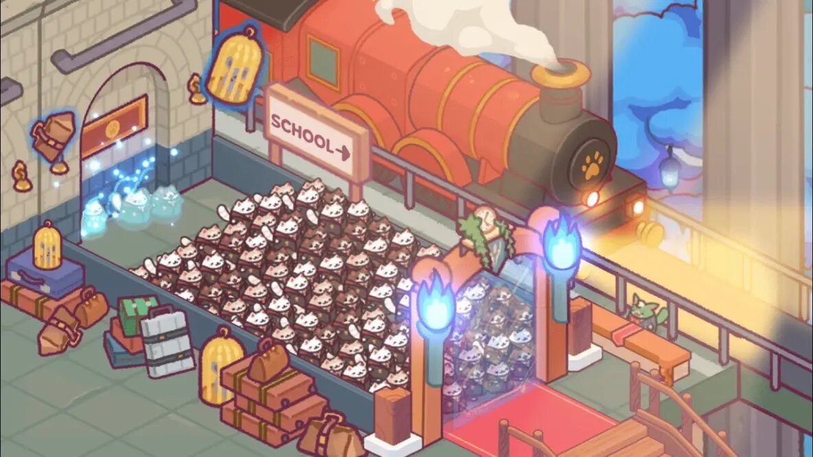 мобильная игра "Школа Магии Кошек"