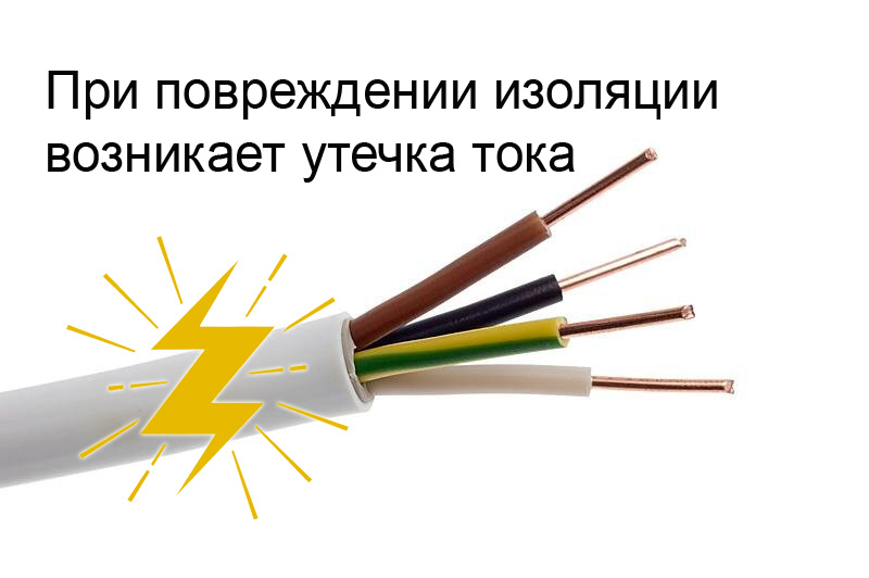 Утечка в кабеле