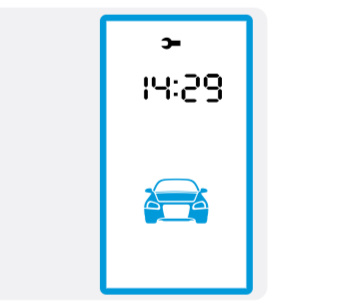 Пример индикации «сервисный» режим включен.