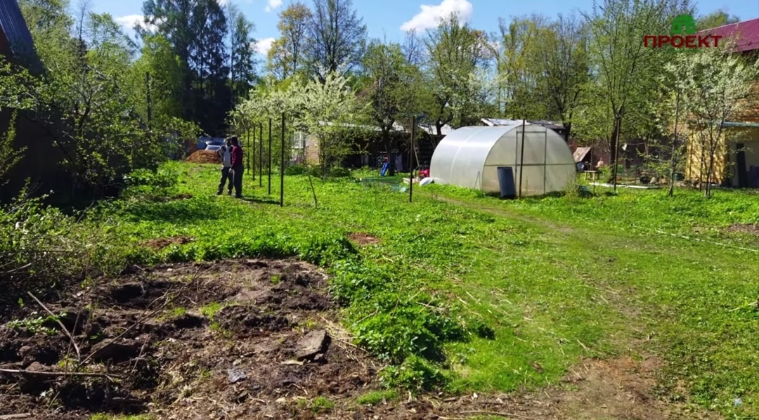 Участок до начала строительства