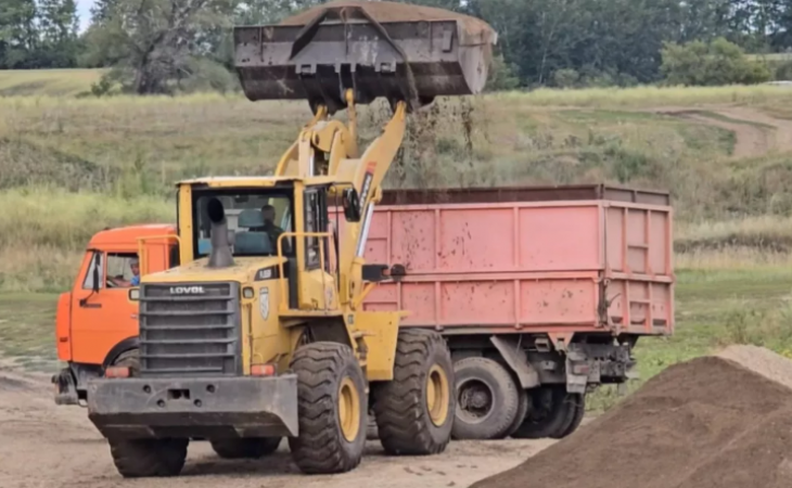 Добыча песка. Фото: t.me/onf_barnaul