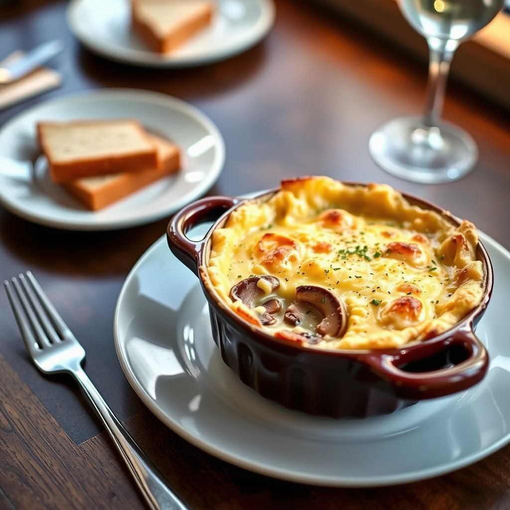 Жульен с грибами и курицей