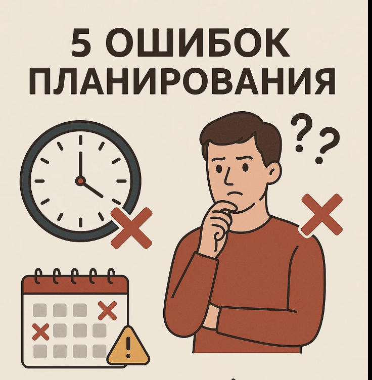 5 ошибок планирования, из-за которых день идёт не так