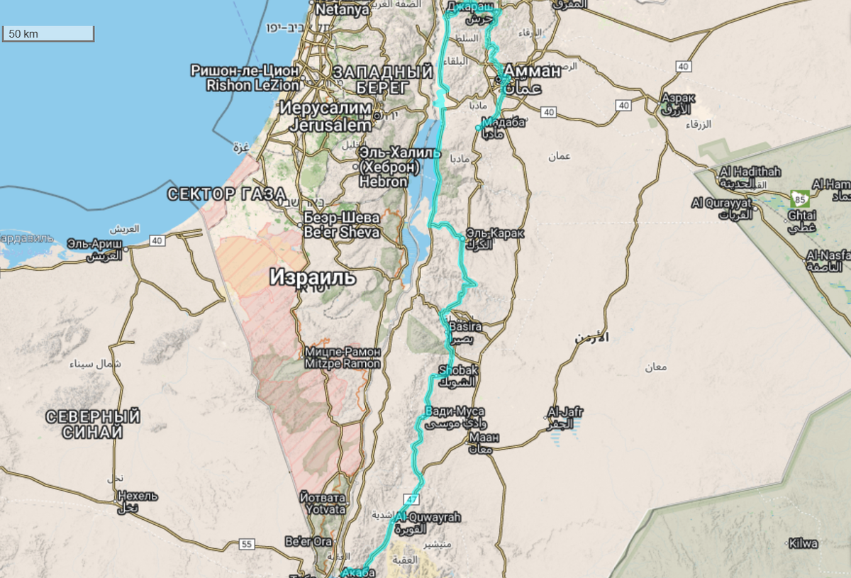 Веломаршрут по Иордании