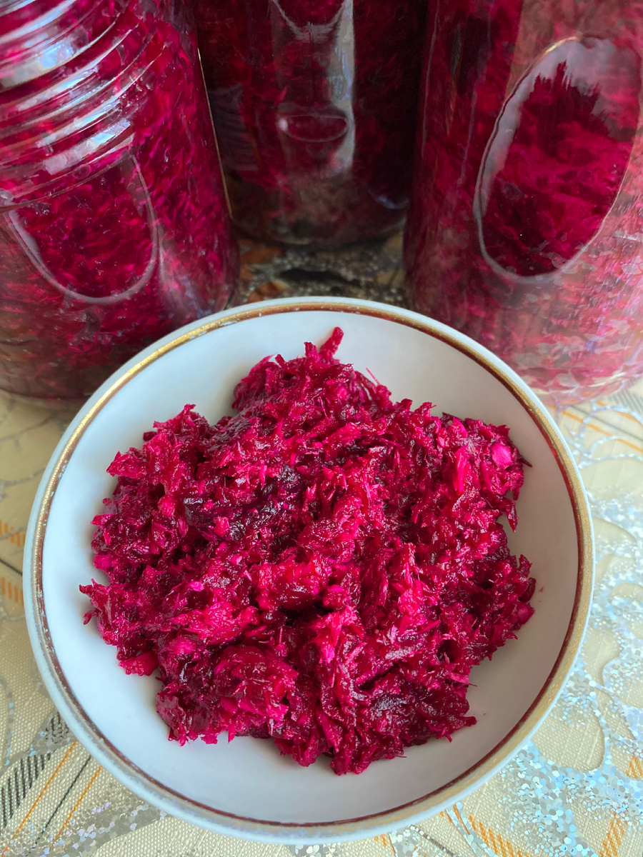 Готовый свекольный соус с хреном 