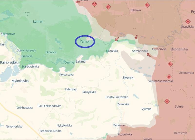 Карта по данным украинских источников