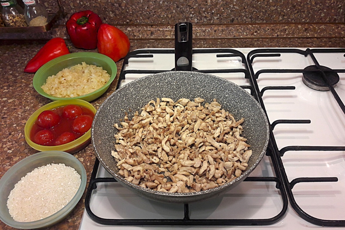    Обжарка курицы