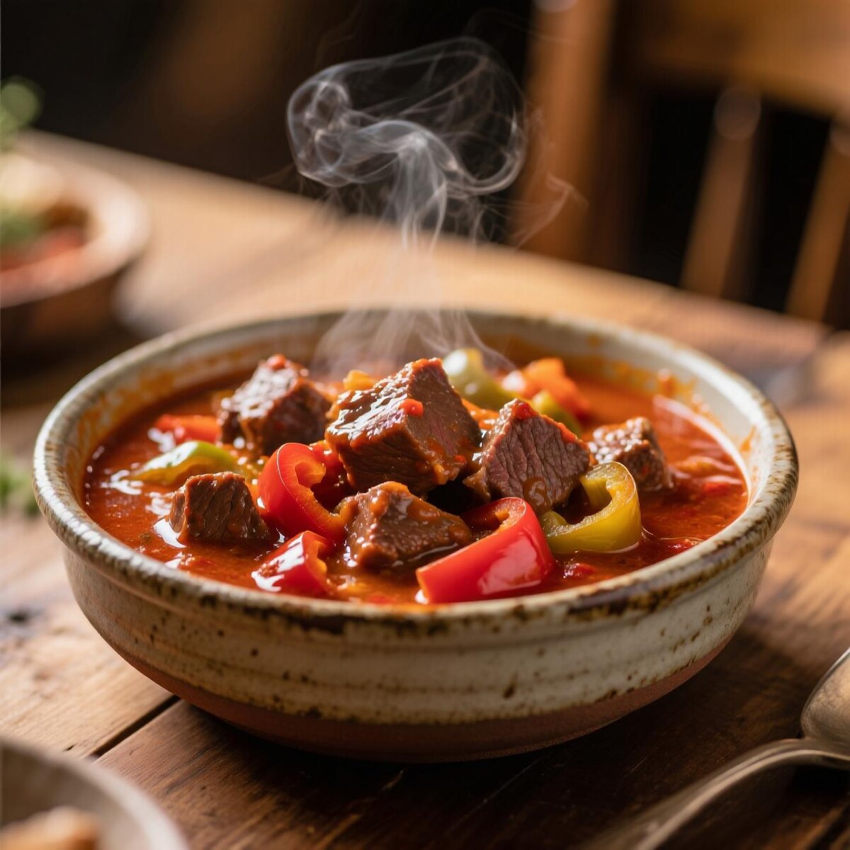 Представьте: аромат паприки, томящейся на плите, нежнейшее мясо, тающее во рту, густой наваристый соус, от которого невозможно оторваться... и всё это — не в Будапеште, а на вашей кухне.