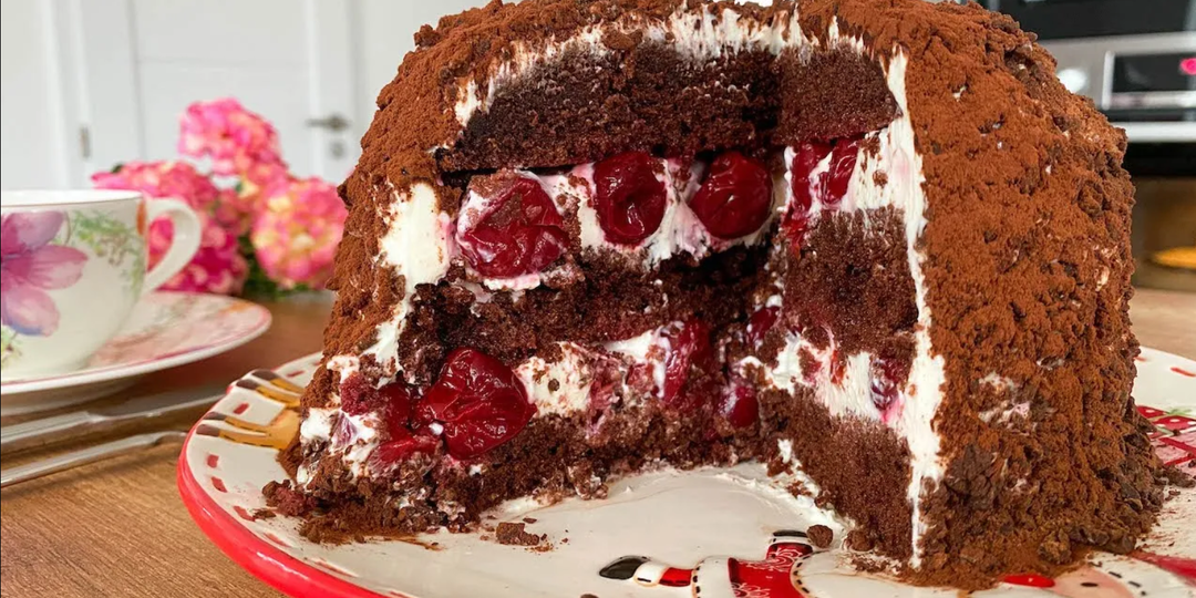 🍒Изумительный торт без духовки и миксера. Нежный и ароматный ТОРТ ЧЕРНЫЙ ЛЕС с ВИШНЕЙ.