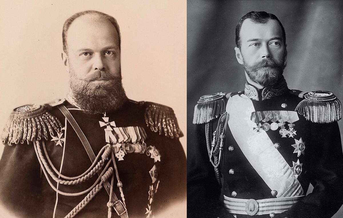 Александра III и его сын Николай II. Изображение из открытых источников