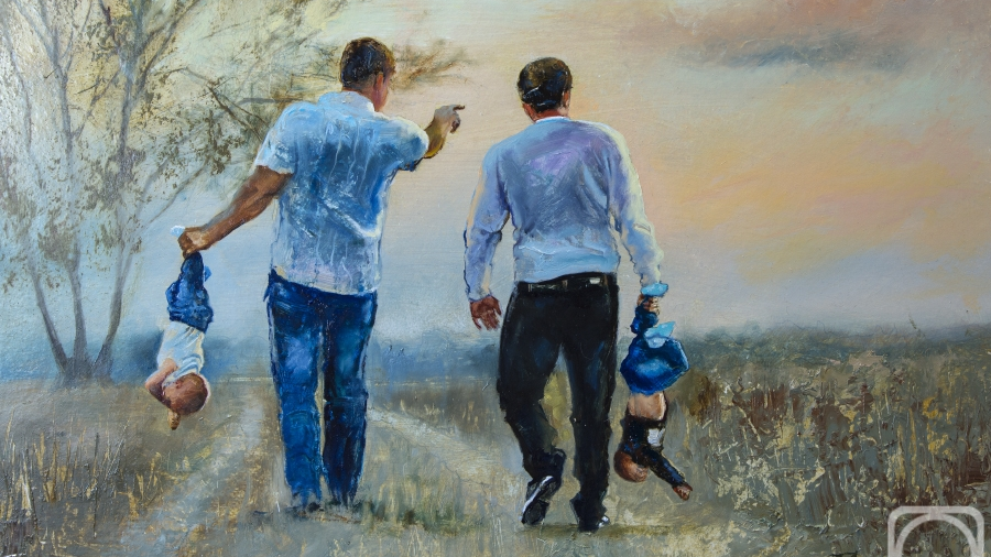 «Отцы и дети» Автор: Андрей Яковлев, холст, 2021г. Источник: artnow.ru