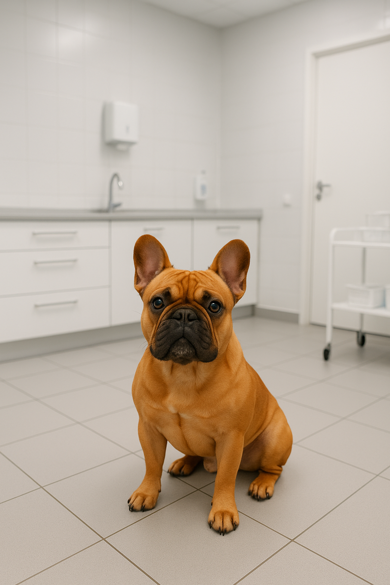 Идеальный бульдог в ветклинике по мне ИИ (мы никогда такими спокойными не были)