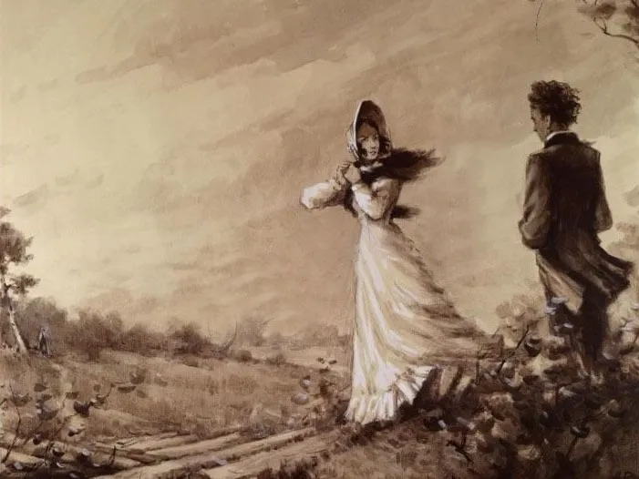 Алексей Ратников. Иллюстрация к роману Ивана Тургенева «Рудин». Начало 1950-х. Орловский объединенный государственный литературный музей И. С. Тургенева, Орел