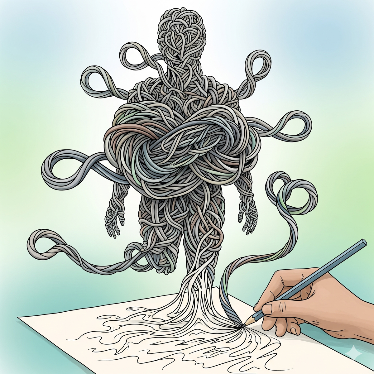 Переключить фокус. Когда вы рисуете, вы концентрируетесь на процессе: на цвете, текстуре бумаги, движении руки. Это помогает вывести вас из цикла навязчивых, тревожных мыслей и вернуть в момент «здесь и сейчас». Вы начинаете чувствовать себя, а не свои страхи.