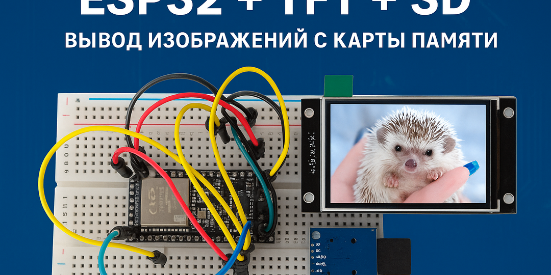 Вывод изображения на экран с карты памяти через ESP32: TFT+ESP32+SD