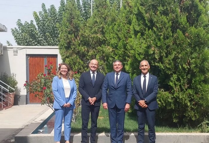 Встреча Луиджи Феррари с Лоренцо Симонелли, 15 сентября, 2025 г., Ашхабад, Туркменистан (Фото: Посольство Италии в Туркменистане)