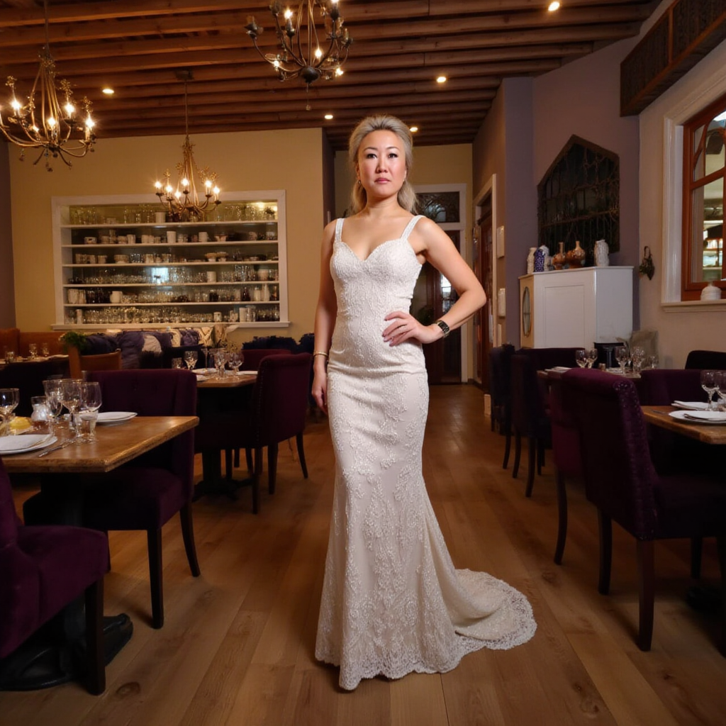 А вот второй кадр — абсолютный сюрприз 🤯
Я хотела элегантный образ в вечернем интерьере, но ИИ неожиданно решил сделать меня блондинкой! Я не просила — он просто «почувствовал, что так лучше», наверное 🤷‍♀️ #неожиданныйблондотИИ