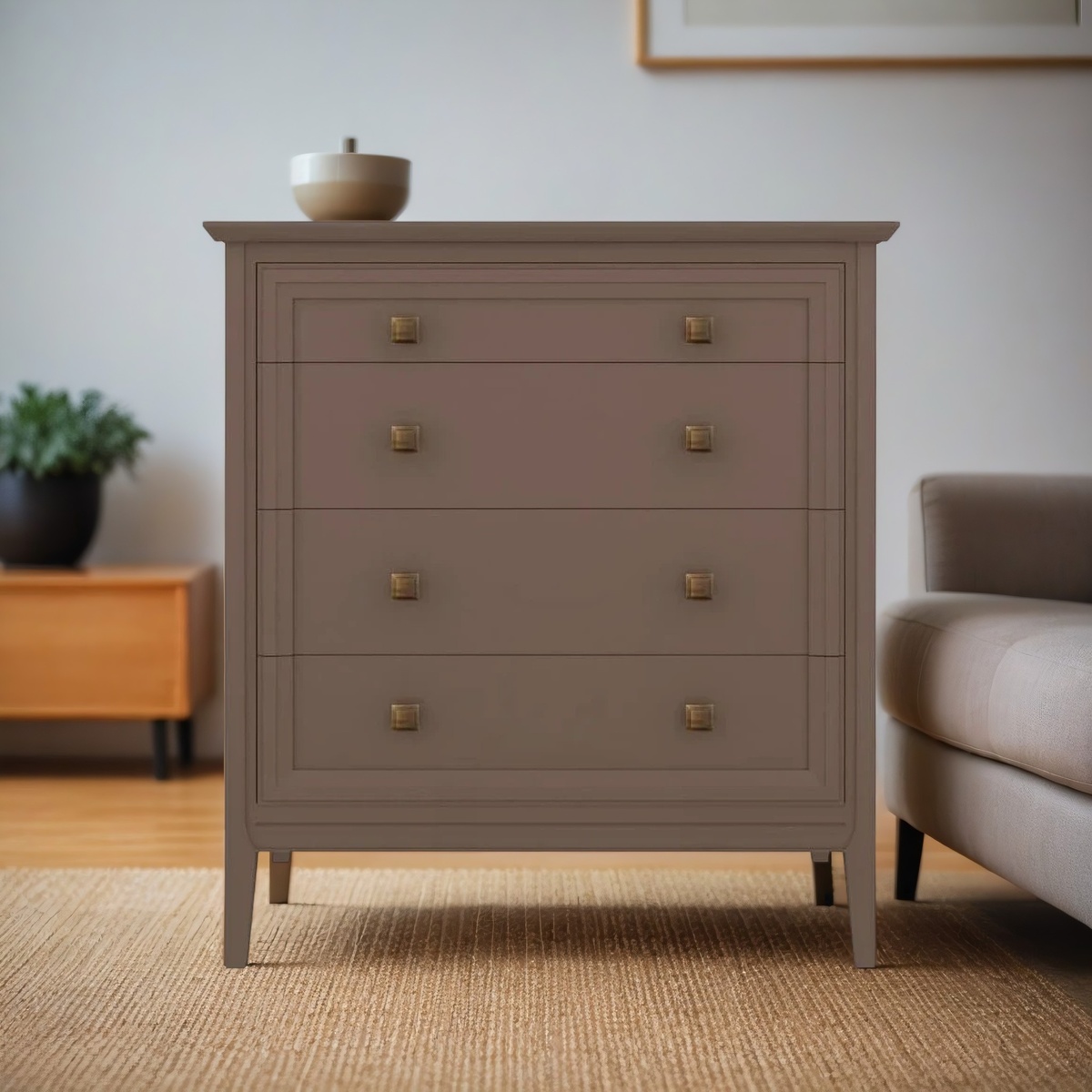 Комод 4 ящика коричневый
