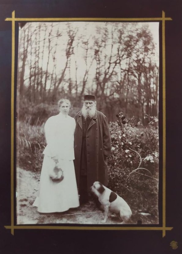Лев Николаевич и Софья Андреевна Толстые в 33-ю годовщину свадьбы. 1895 г.