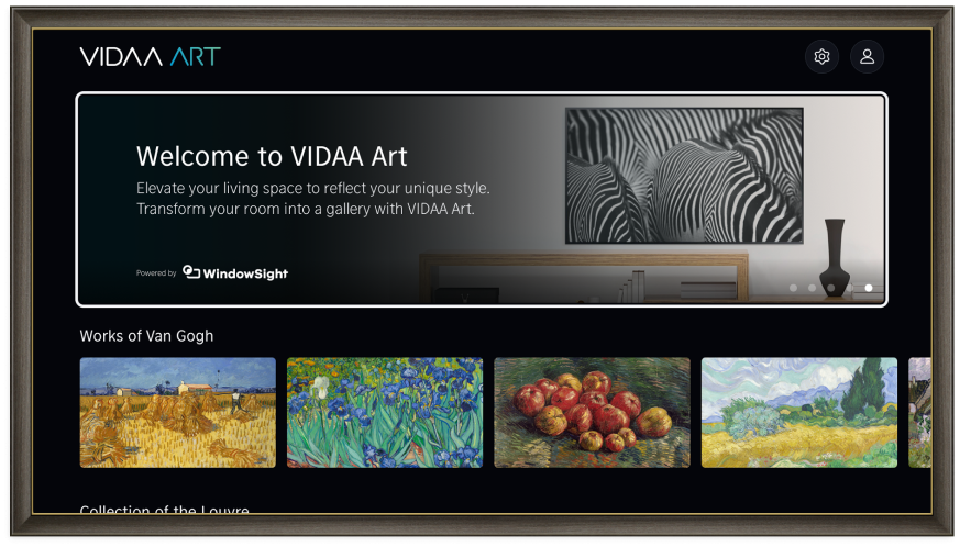 Интерфейс Vidaa Art. Взято с сайта https://www.vidaa.com/vidaa-os/