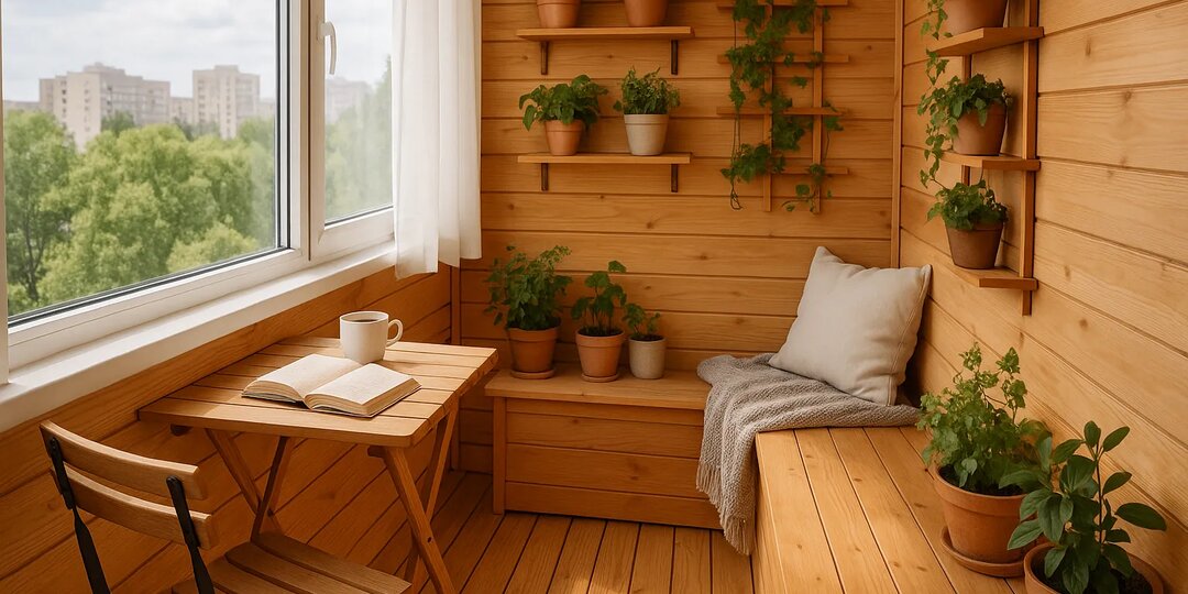 Как деревянный балкон спасает душу (и интерьер)