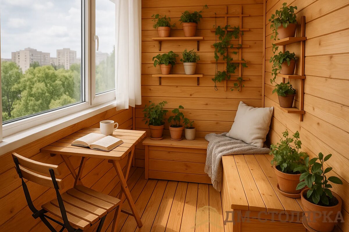 Как деревянный балкон спасает душу (и интерьер)