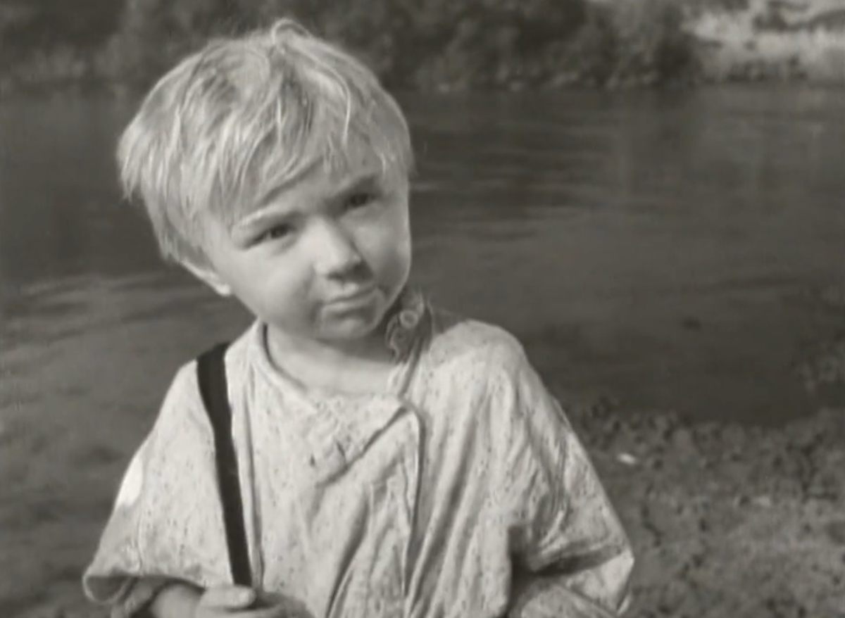 Кадр из фильма «Нахалёнок», производство киностудии Мосфильм, Творческое объединение, режиссёр Евгений Карелов, 1961 г.