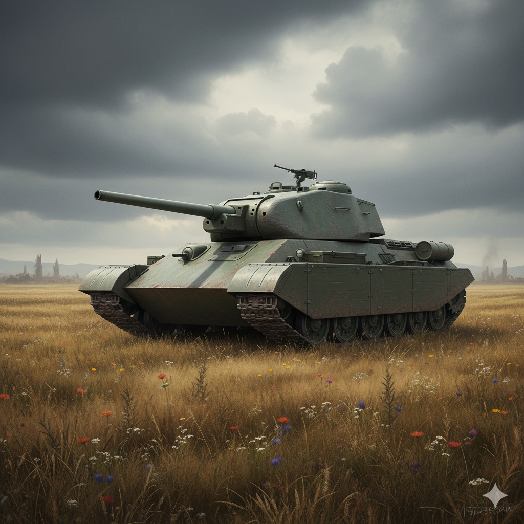 Так мог выглядеть танк по мнению нейросети — вживую он никогда не был построен. 