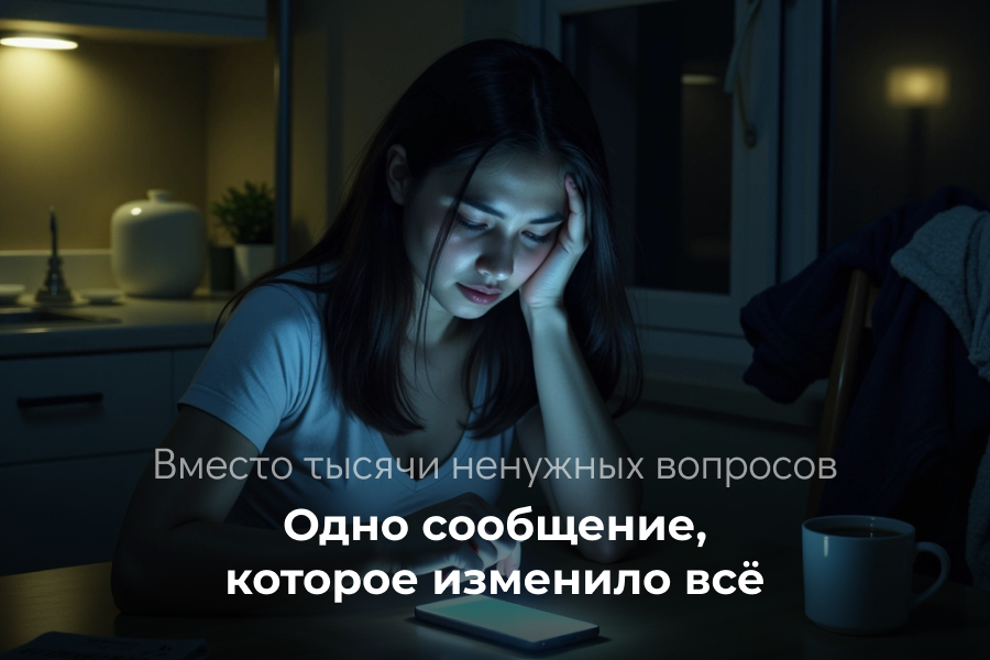 Одно сообщение, вместо тысячи ненужных вопросов, которое изменило всё