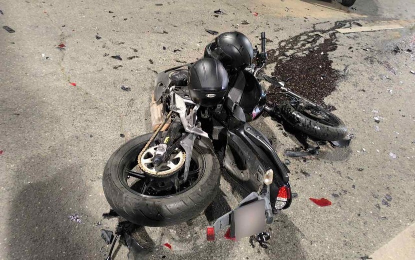    Мотоциклист и его пассажирка пострадали в ДТП в центре Ижевска