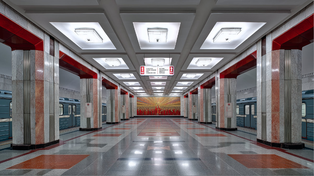 «Комсомольский проспект». Вид на панно