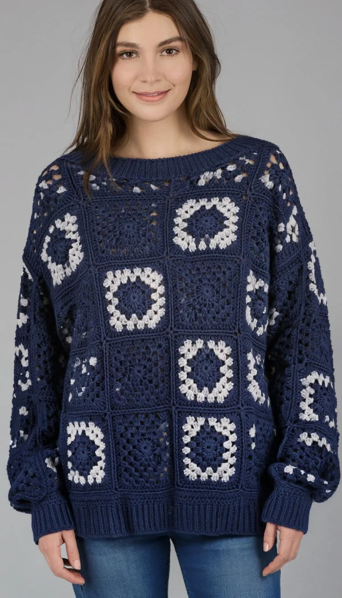 Стильные вязаные вещи от Оксаны Тимофеевой. Вязание мотивами.