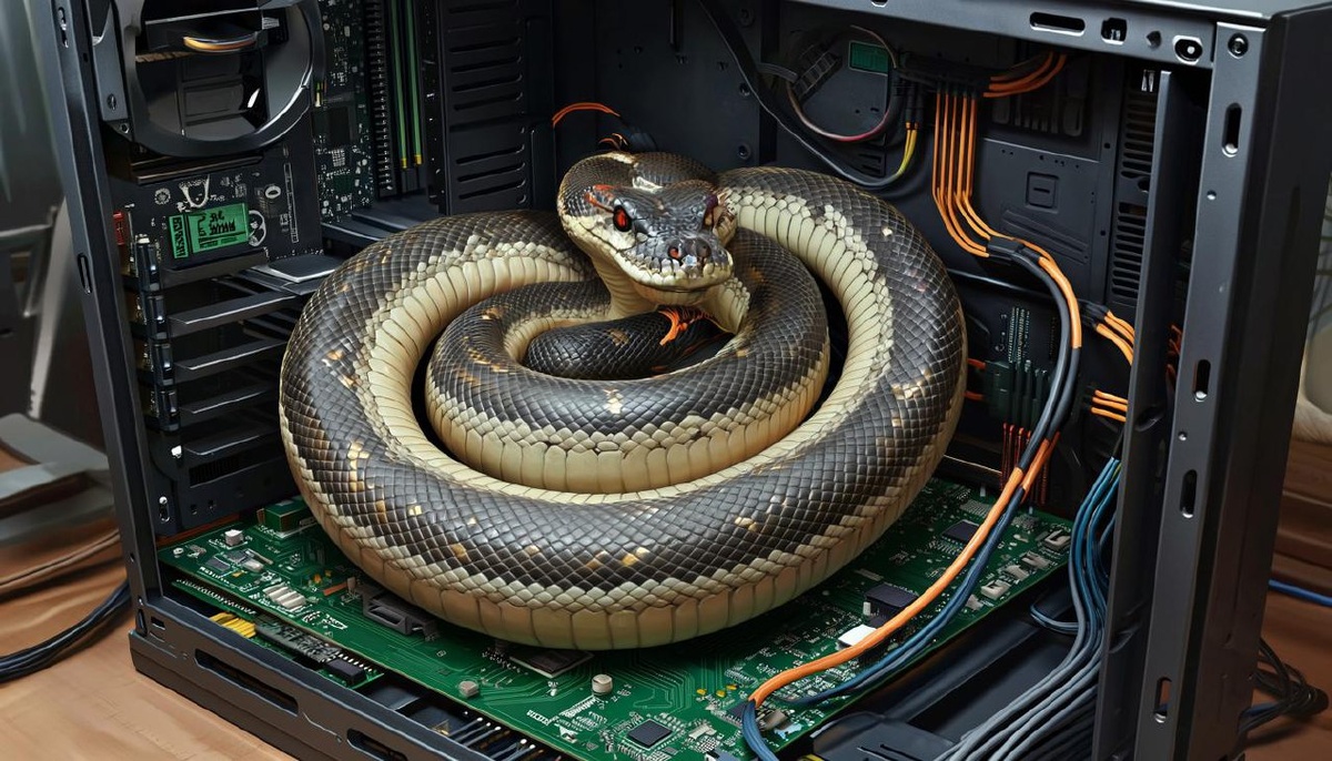 Придётся поселить питона вовнутрь