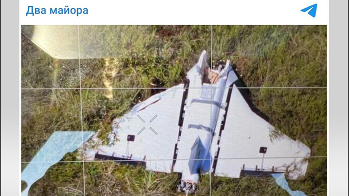 Один из дронов, залетевших в Польшу. Скриншот ТГ-канал "Два майора"