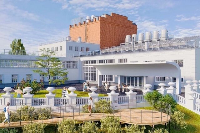    Прилегающая территория также преобразится и станет уютным общественным пространством для отдыха. Фото: Пресс-служба Мэра и Правительства Москвы/ Иллюстрация из проекта