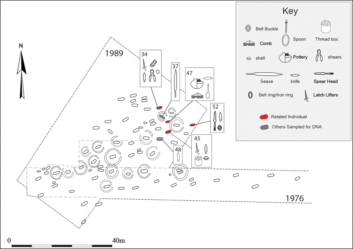 Схема кладбища в Апдауне.