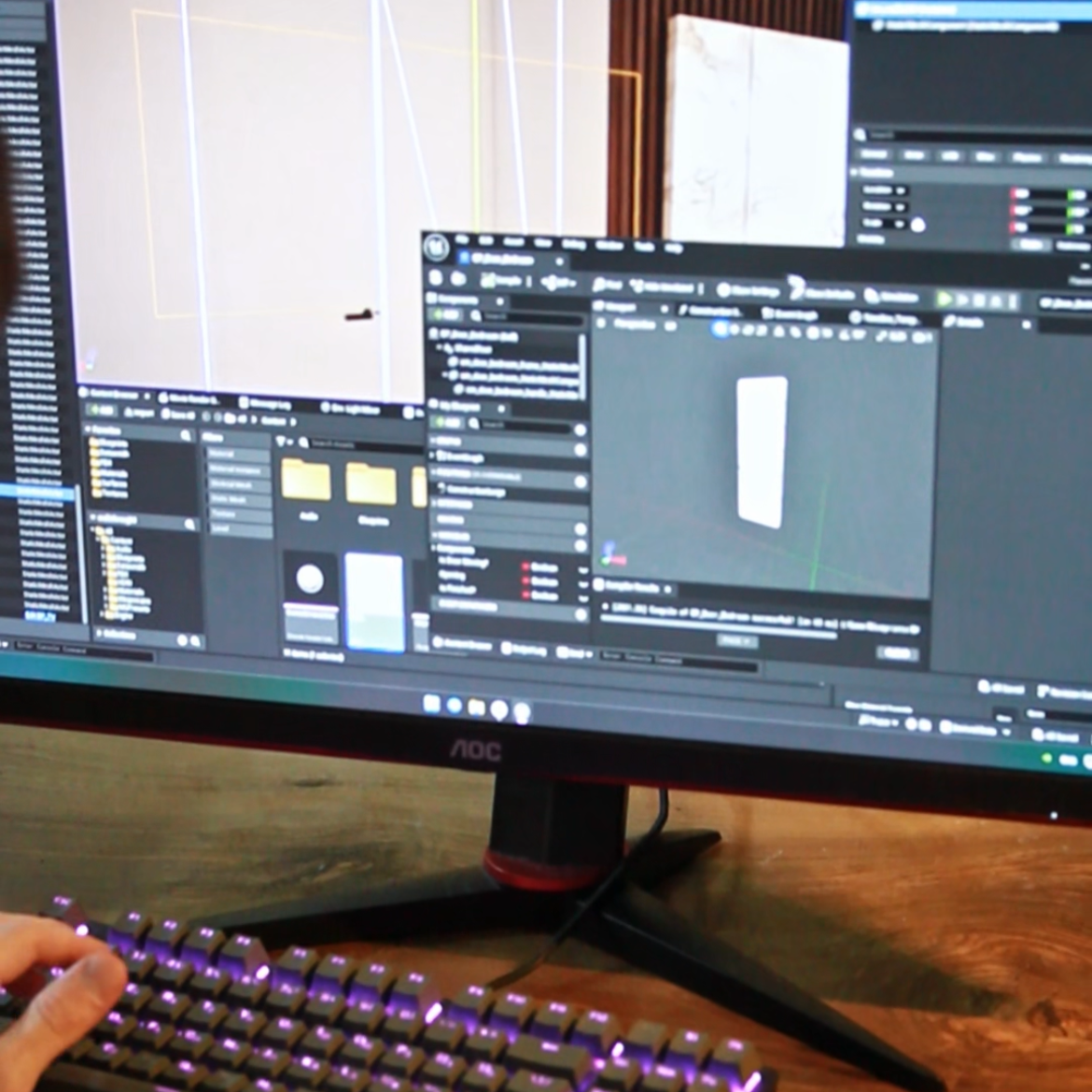 Процесс разработки проекта (скриншот из видео-презентации работы)