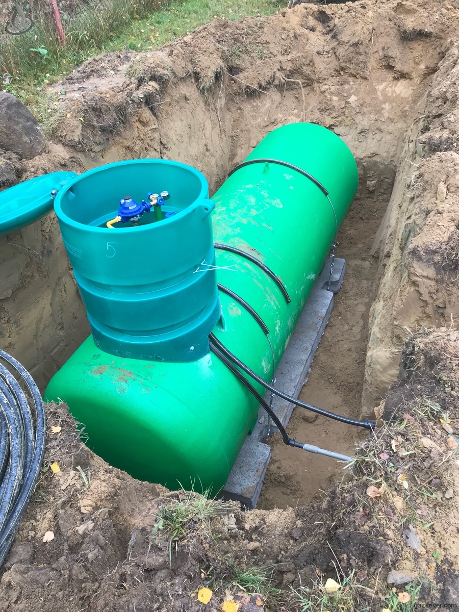 Подземный и наземных газгольдер