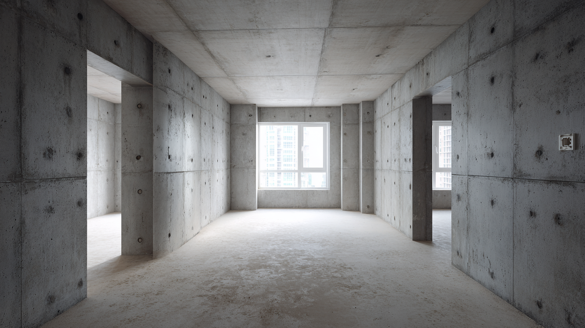 Голый бетон - все работы впереди